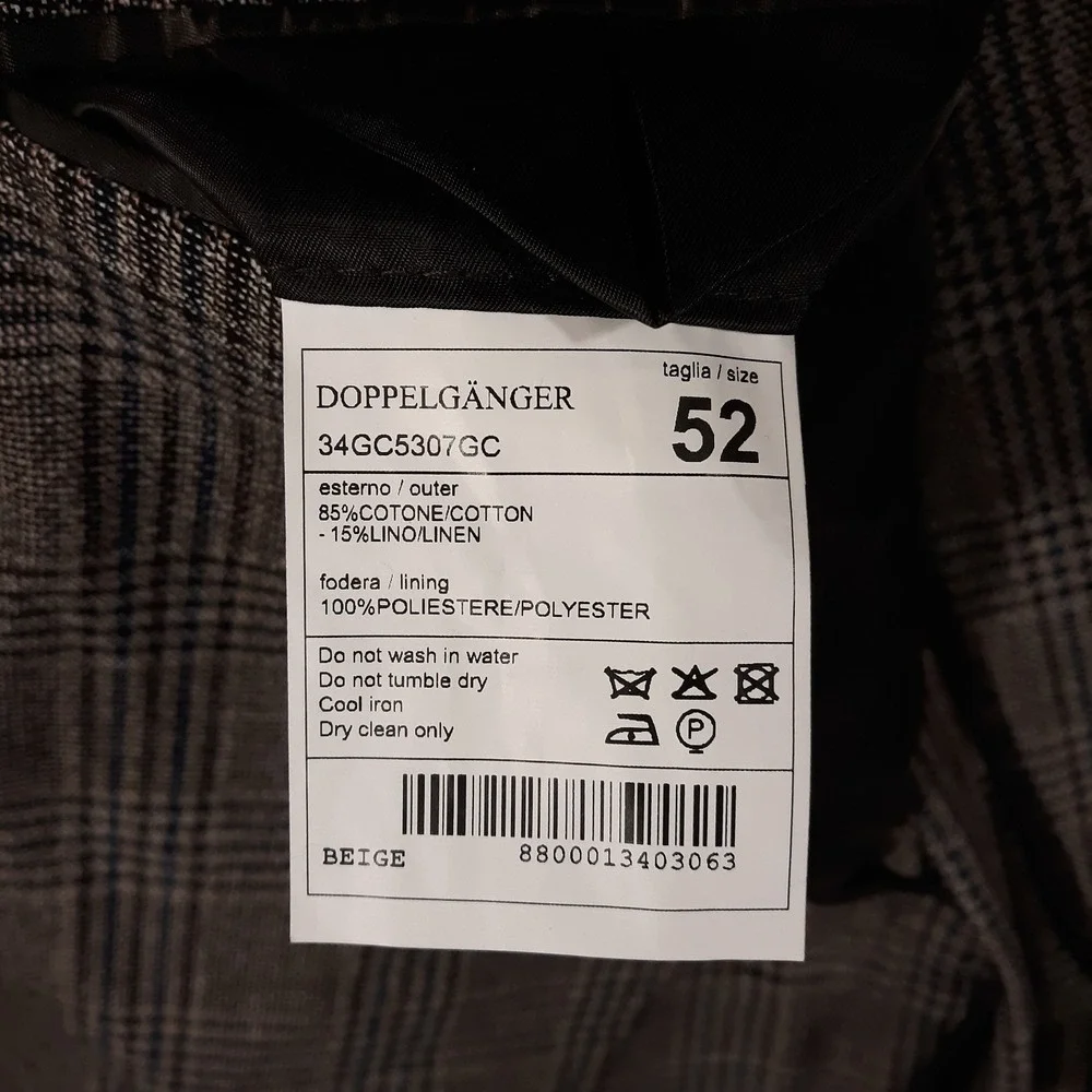Doppelganger Boutique Roma Blazer Jacket Unstructured Mens Size M US I 52 EU NEW